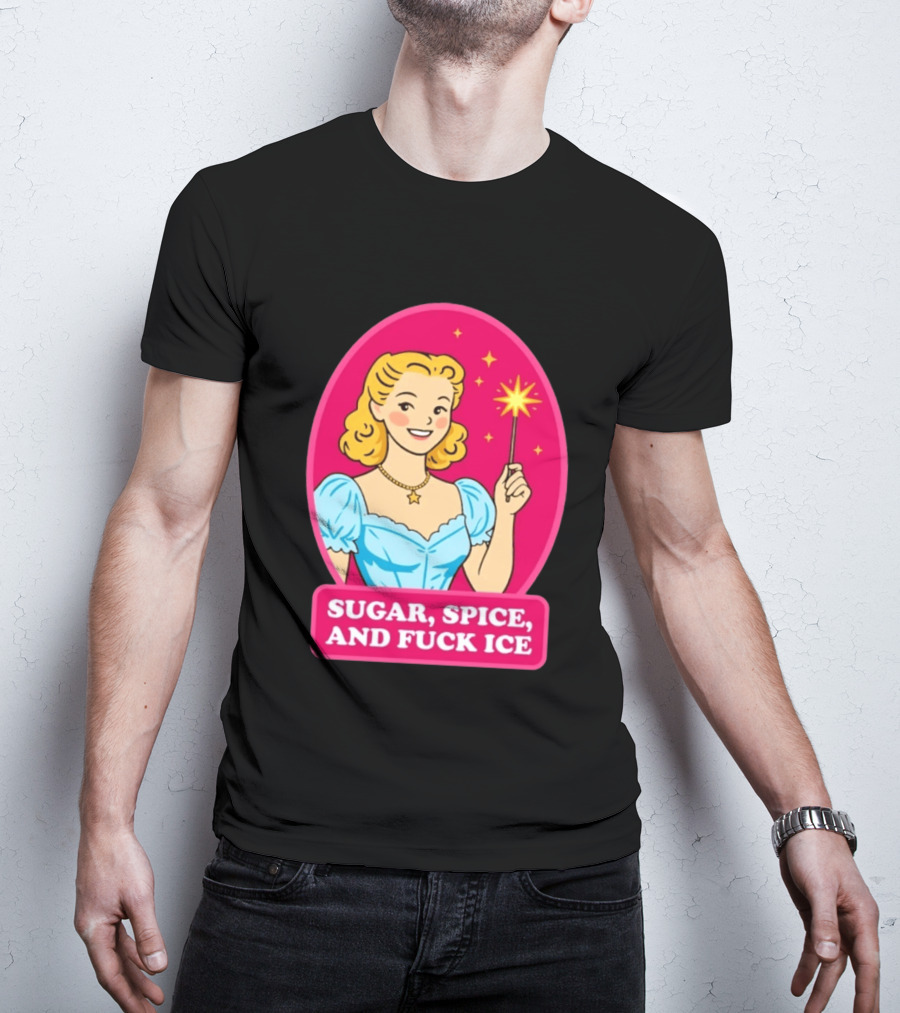 Sugar Spice And Fuck Ice Retro Cartoon Magic Wand T-Shirt