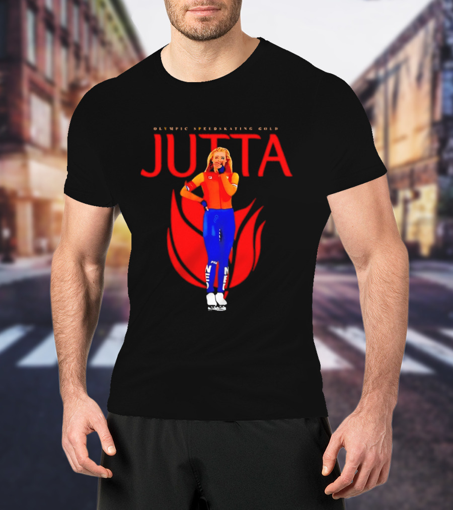 Jutta Leerdam Olympic Speedskating Gold Victory Moment T-Shirt