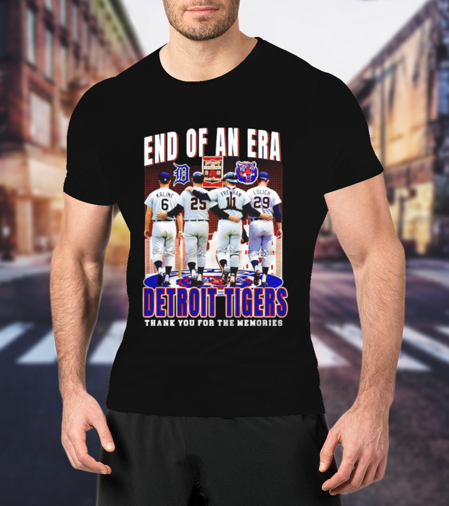 End Of An Era Kaline Cash Freehan Lolich Detroit Tigers Thank You For The Memories T-Shirt