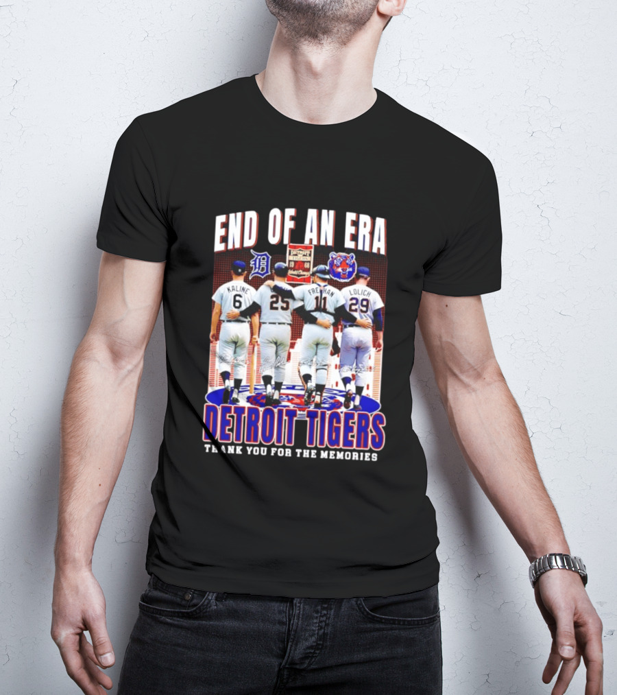 End Of An Era Kaline Cash Freehan Lolich Detroit Tigers Thank You For The Memories T-Shirt