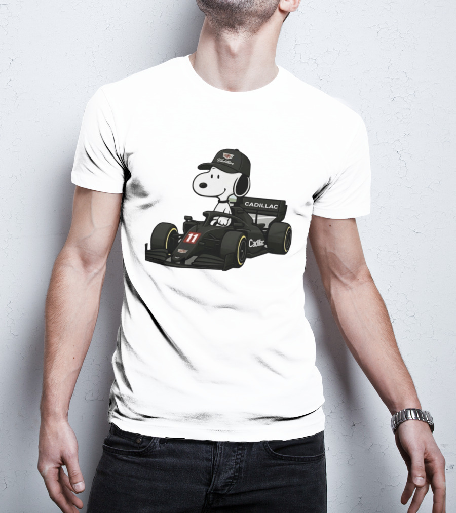 Cadillac Snoopy Formula 1 Racing Car With Number 11 T-Shirt
