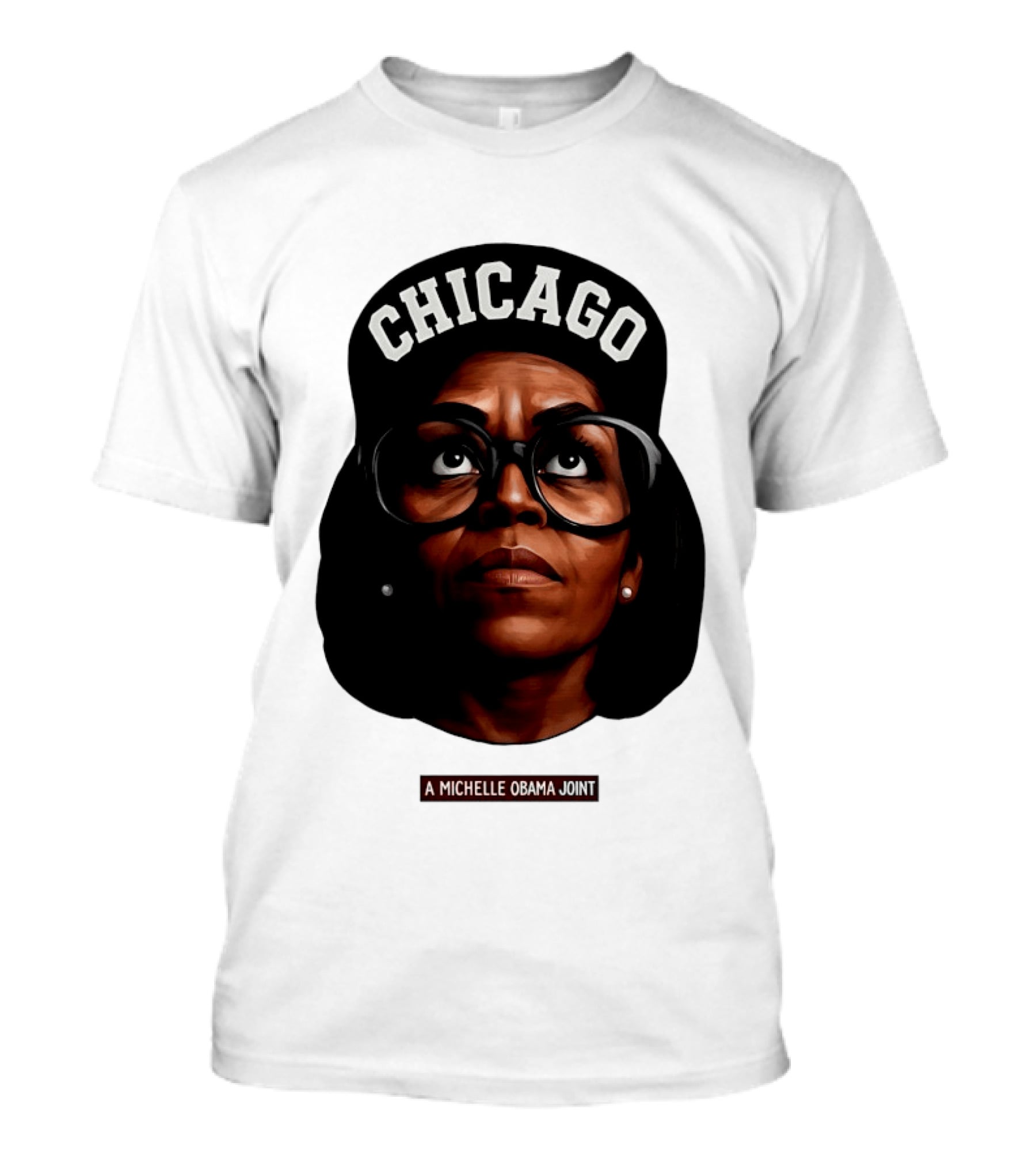 Chicago Michelle Obama Joint Big Face T-Shirt