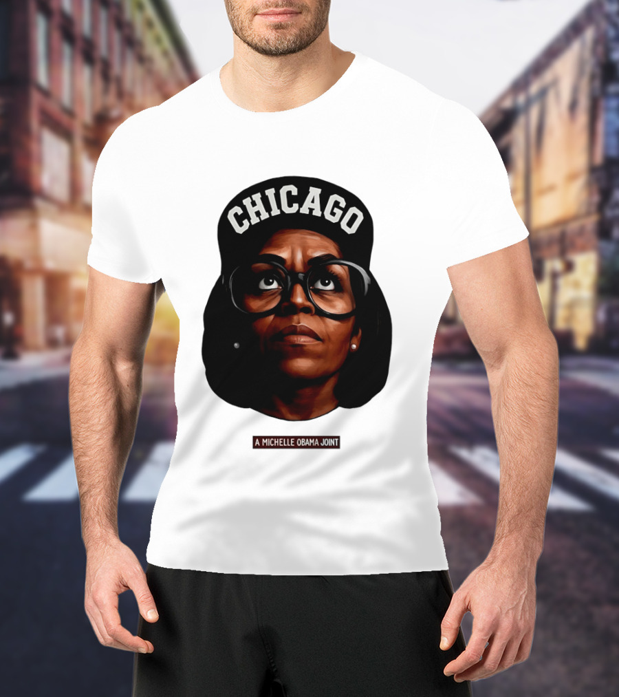 Chicago Michelle Obama Joint Big Face T-Shirt