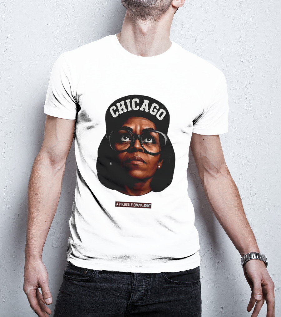 Chicago Michelle Obama Joint Big Face T-Shirt