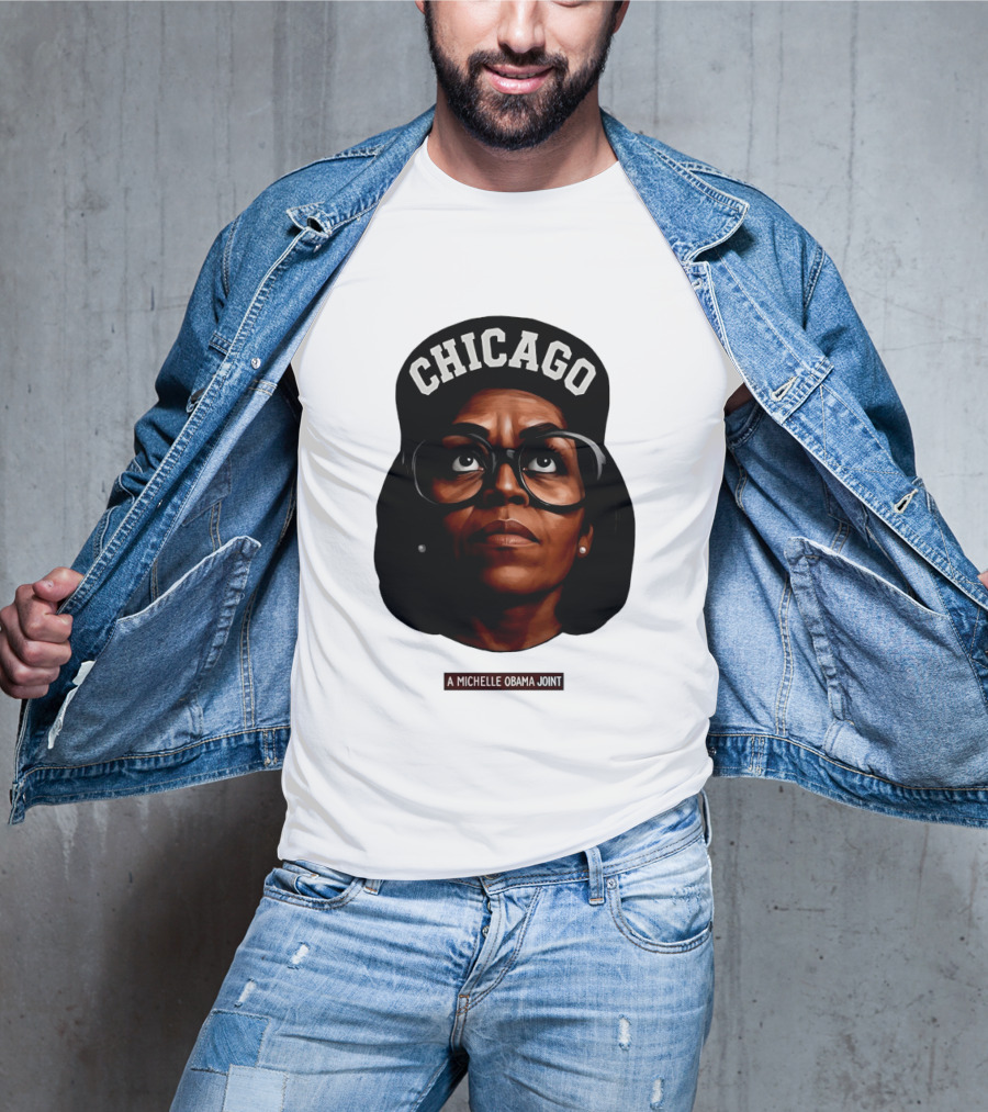 Chicago Michelle Obama Joint Big Face T-Shirt