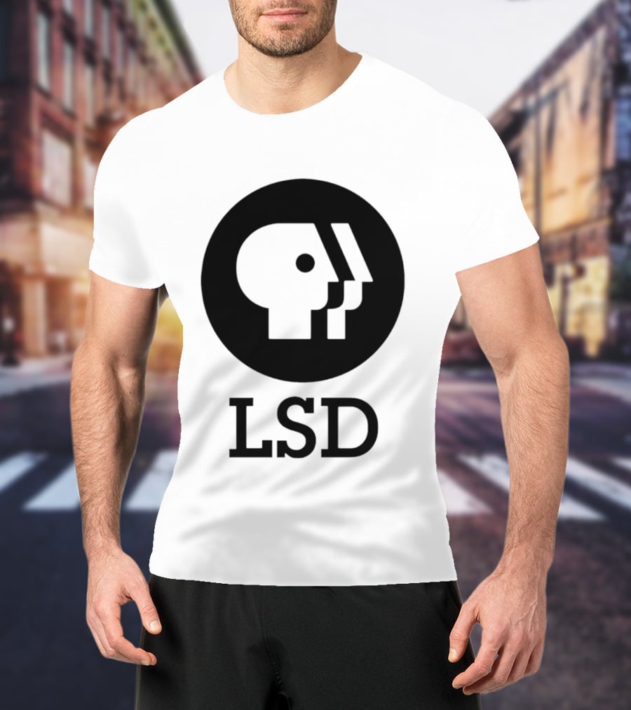Dave Landau Wears LSD PBS T-Shirt