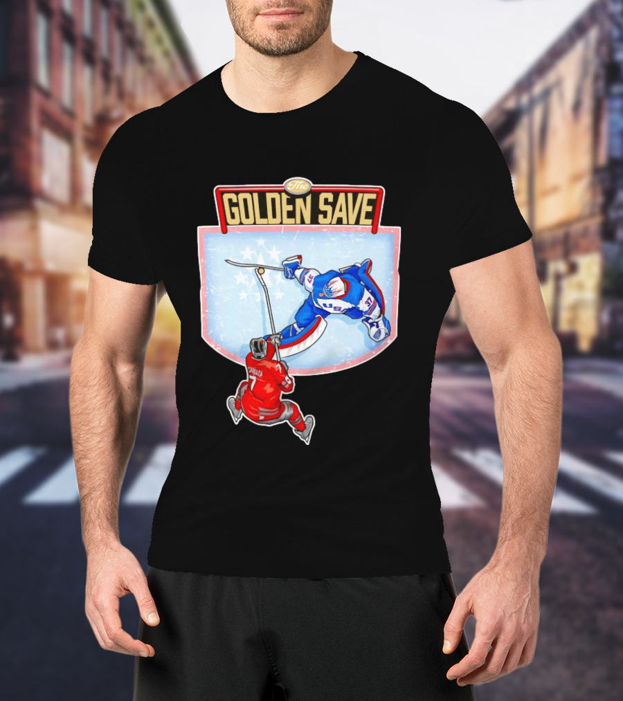 USA Hockey The Golden Save Canada Matchup T-Shirt