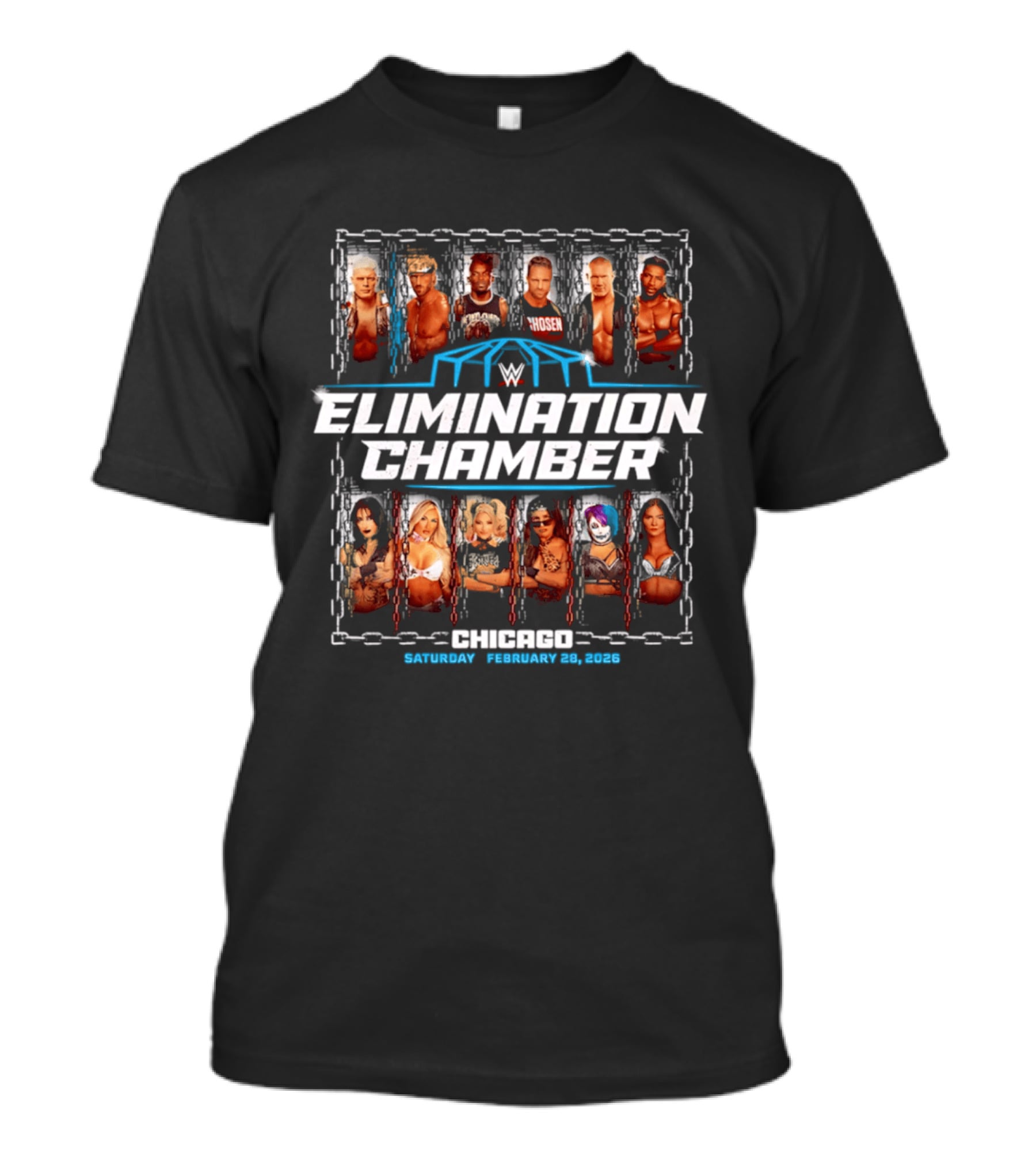 Elimination Chamber 2026 WWE Chicago Event February 26 Saturday T-Shirt