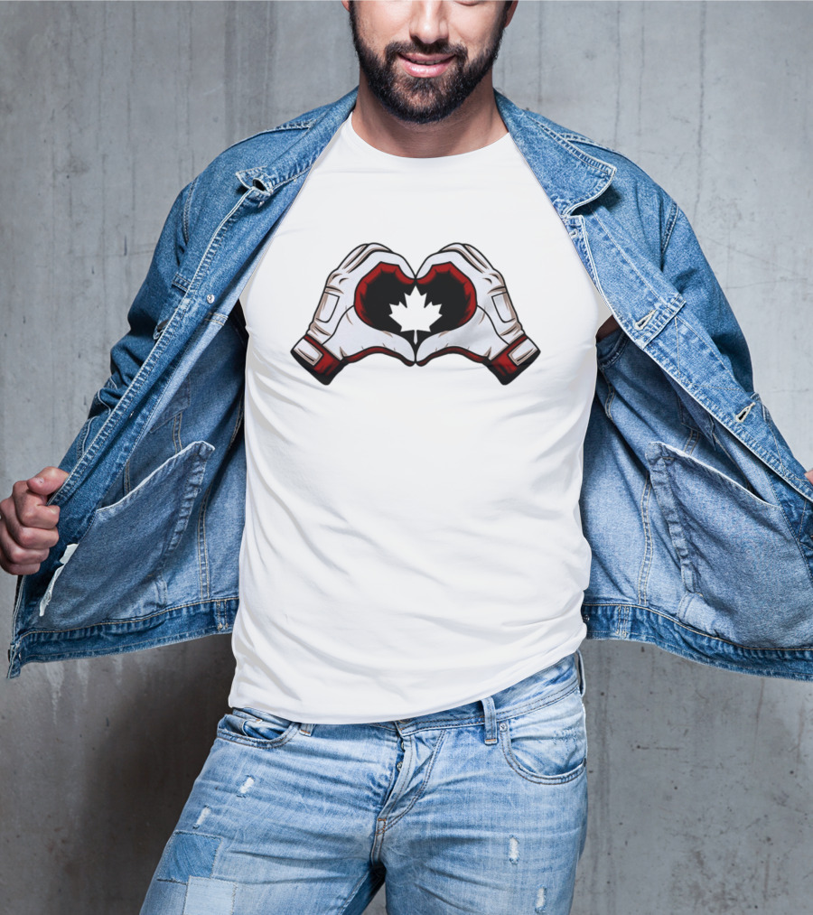 Canada Team Heart Hands Maple Leaf Olympics 2026 T-Shirt