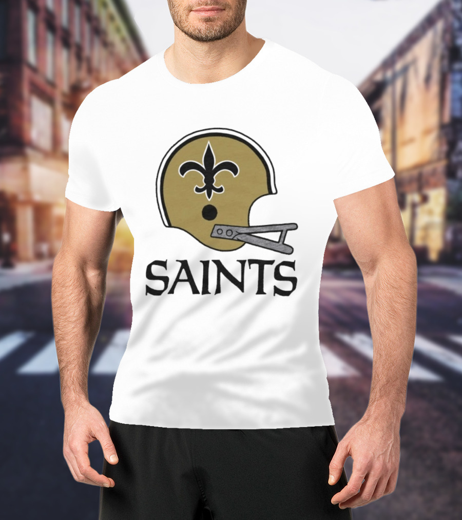 New Orleans Saints Vintage Helmet Fleur De Lis T-Shirt