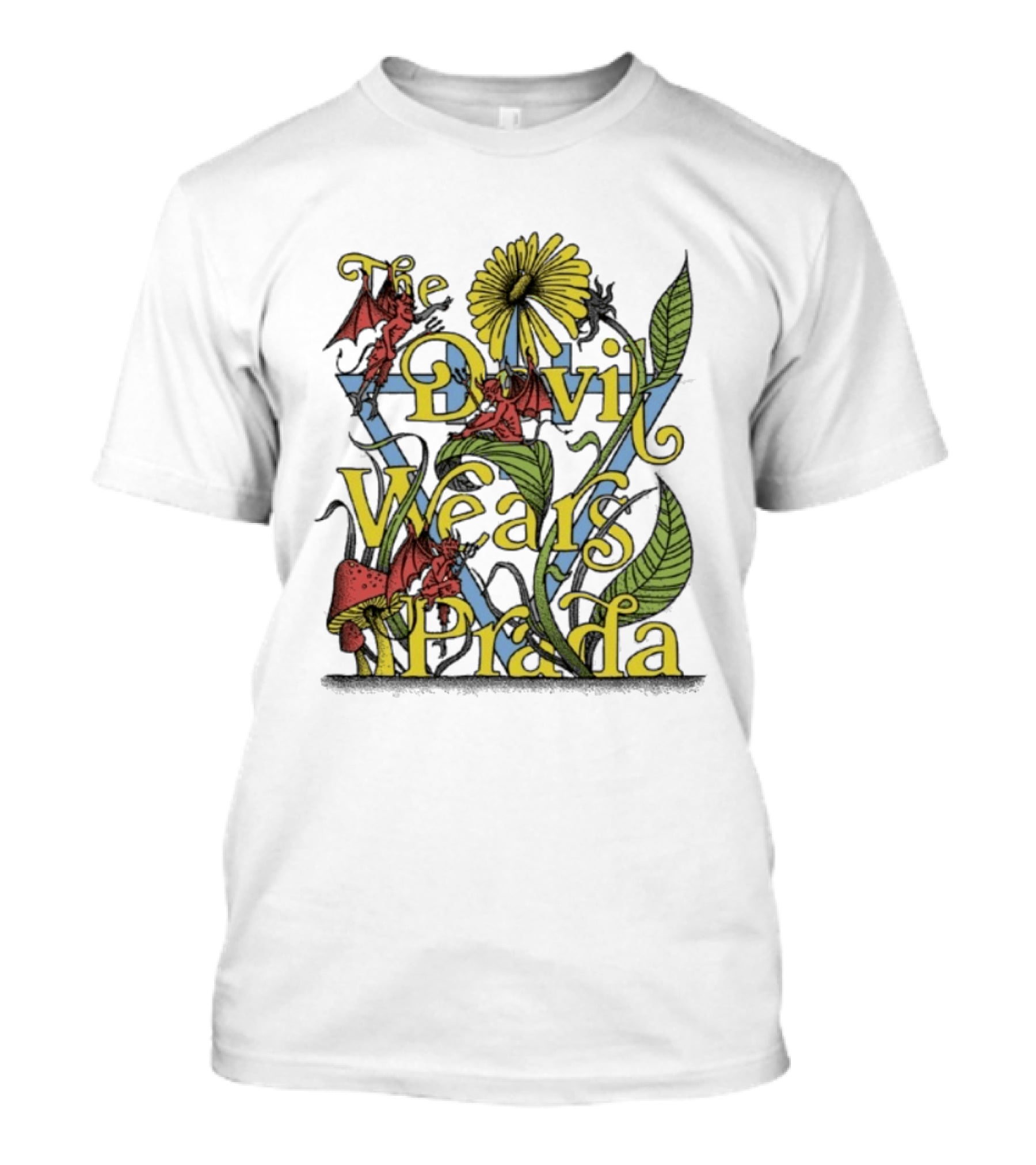 The Devil Wears Prada Flower Satan With Devils And Foliage T-Shirt