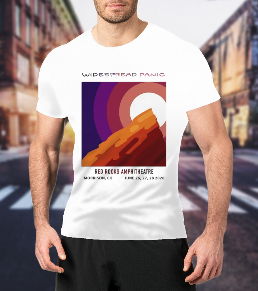 Widespread Panic Red Rocks Amphitheatre Morrison CO June 26 27 28 2026 T-Shirt