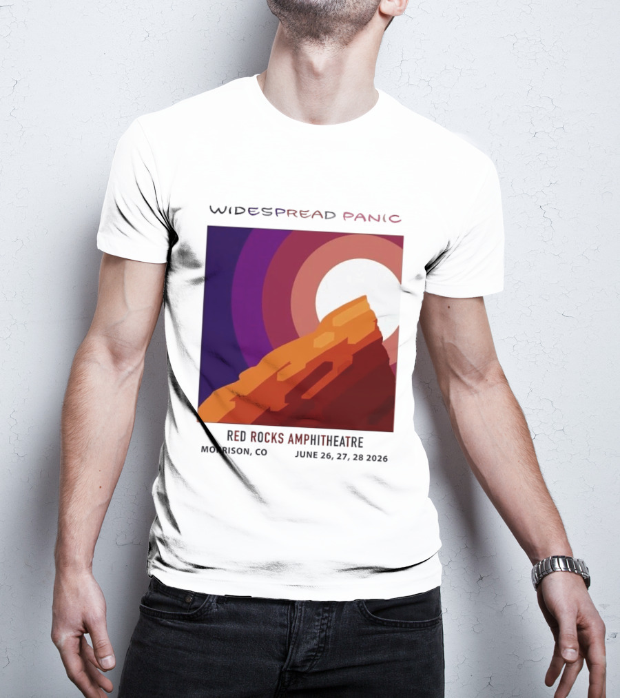 Widespread Panic Red Rocks Amphitheatre Morrison CO June 26 27 28 2026 T-Shirt