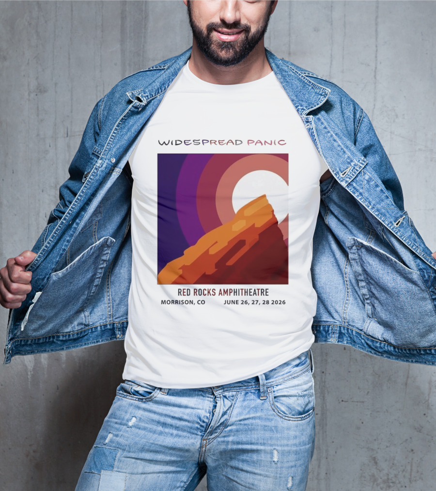 Widespread Panic Red Rocks Amphitheatre Morrison CO June 26 27 28 2026 T-Shirt