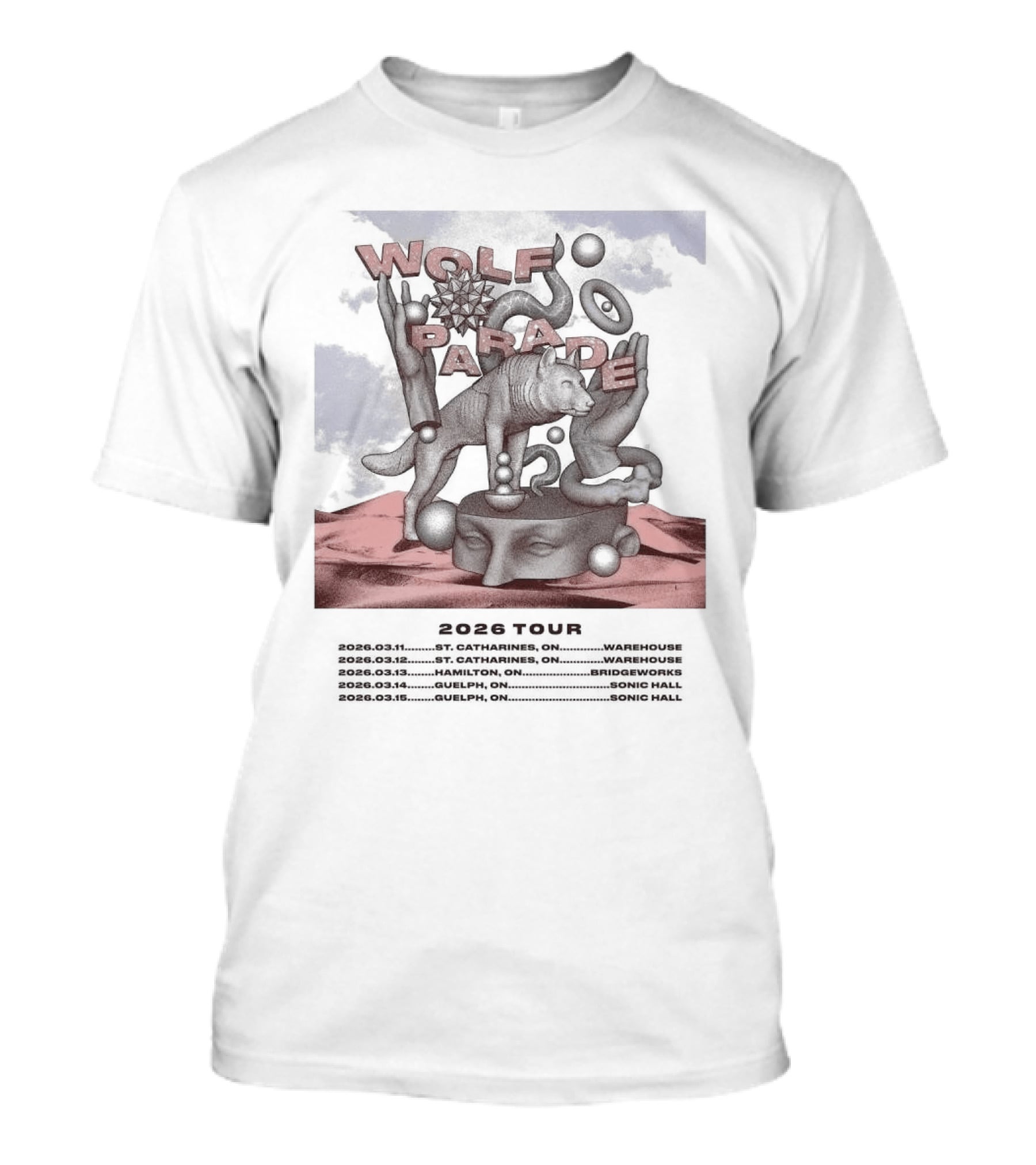 Wolf Parade 2026 North America Tour Dates T-Shirt