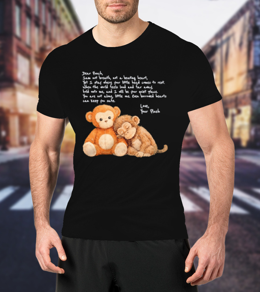 Dear Punch Heartfelt Monkey Companions Poem And Plush Toy T-Shirt