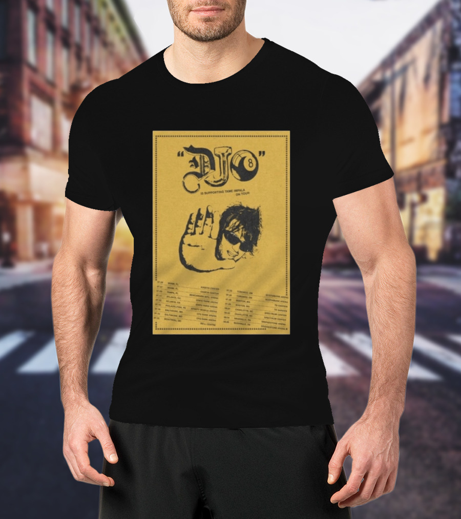 Djo Supporting Tame Impala Tour 2026 Dates And Locations T-Shirt