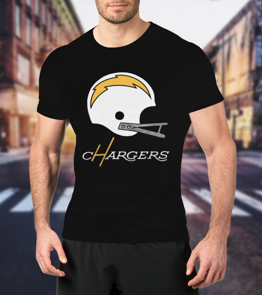 Los Angeles Chargers Big Helmet Football Team T-Shirt
