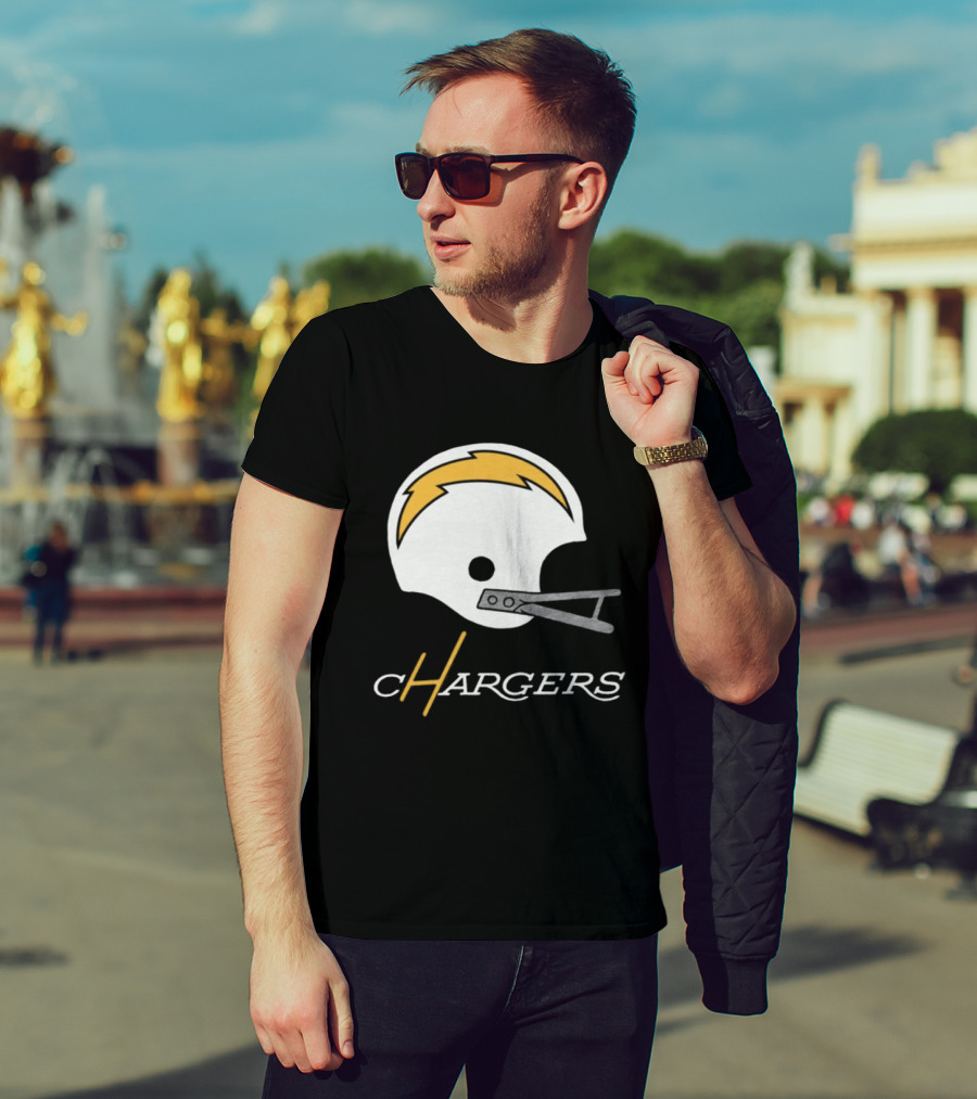 Los Angeles Chargers Big Helmet Football Team T-Shirt