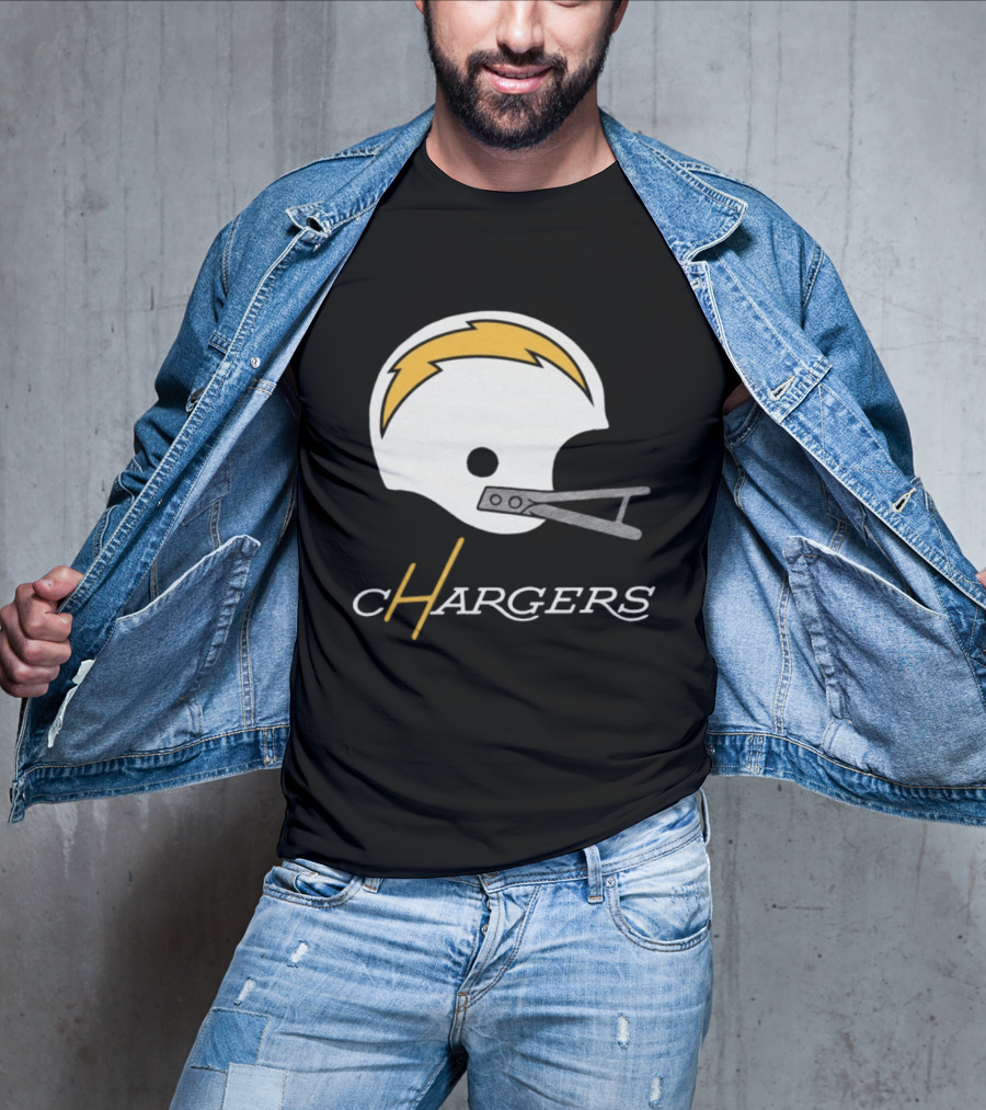 Los Angeles Chargers Big Helmet Football Team T-Shirt