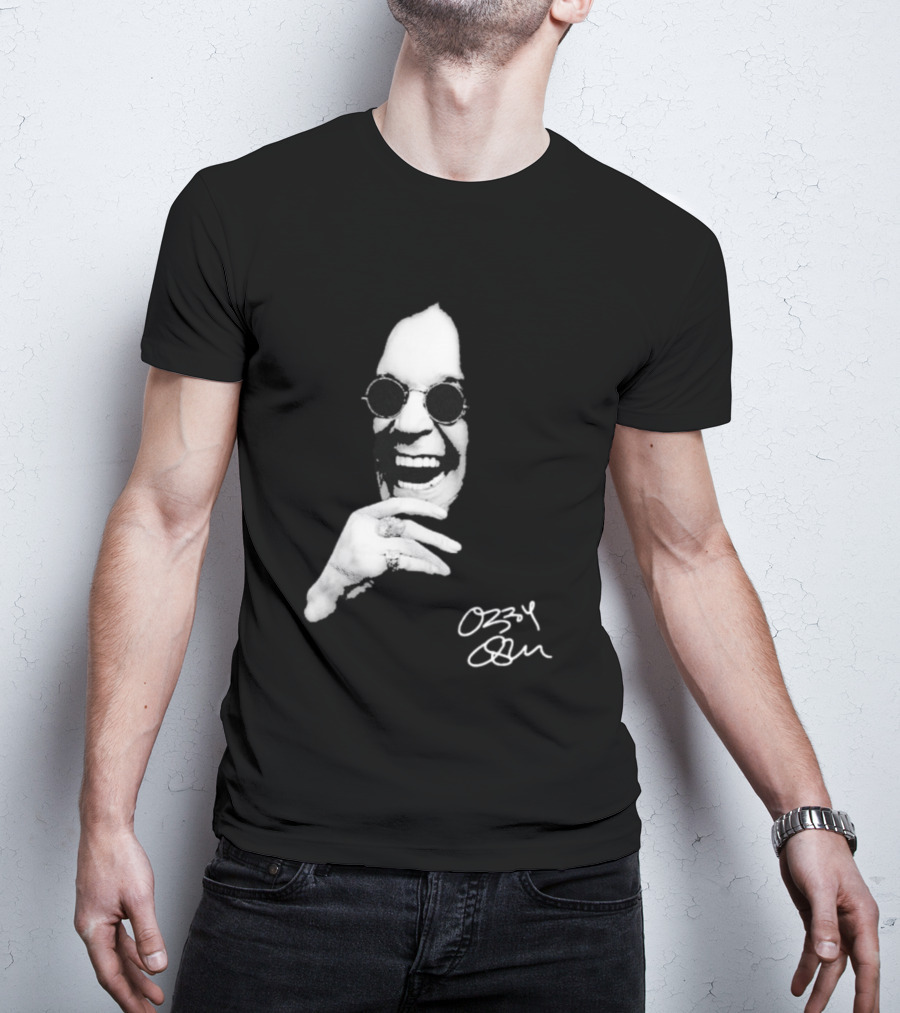 Ozzy Osbourne 1948 2025 Immortal Rest In Peace Rock Legend Signature Image T-Shirt
