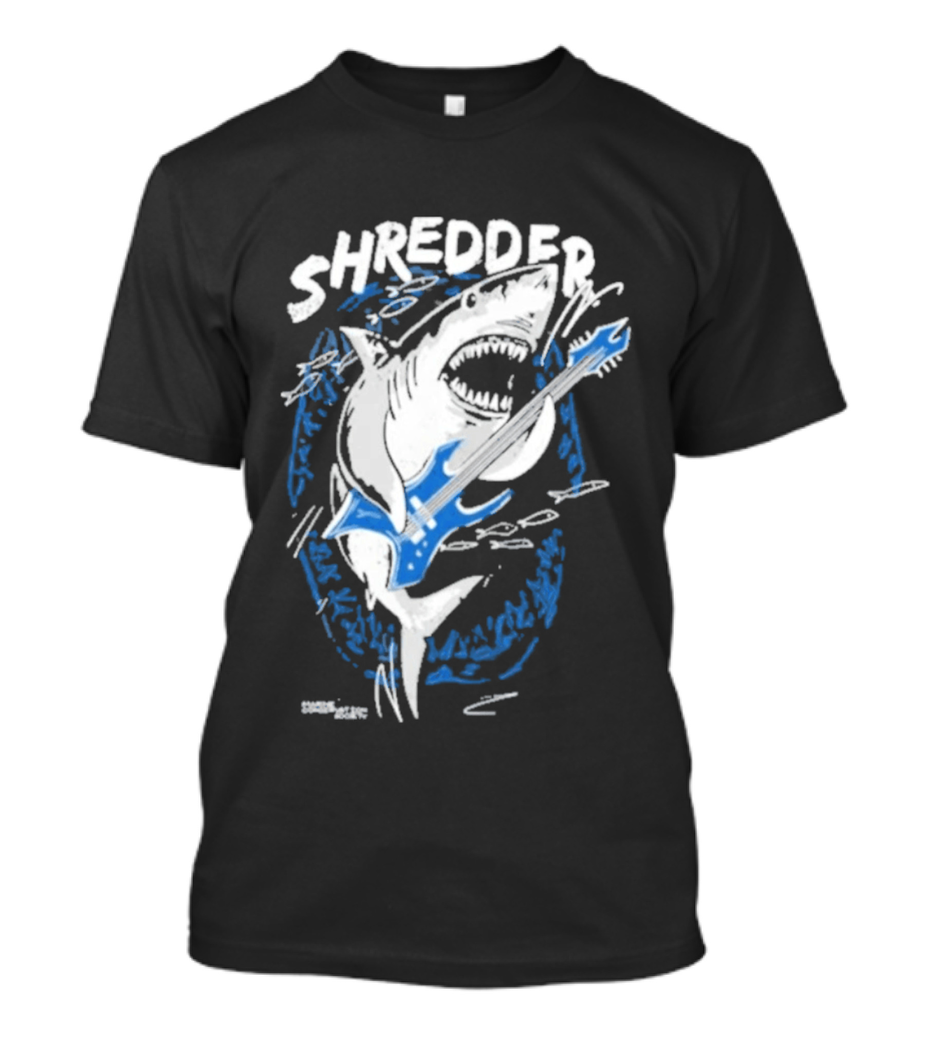 Shredder Shark With Electric Guitar T-Shirt