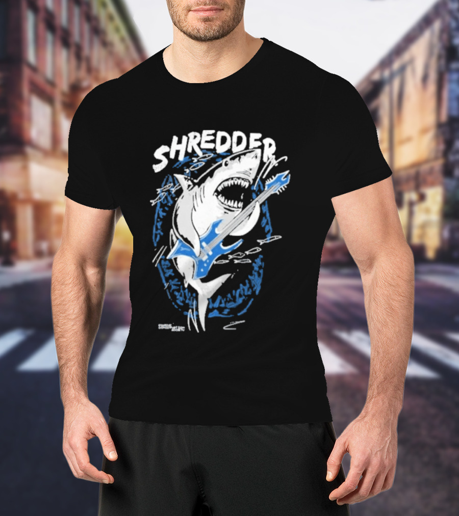 Shredder Shark With Electric Guitar T-Shirt