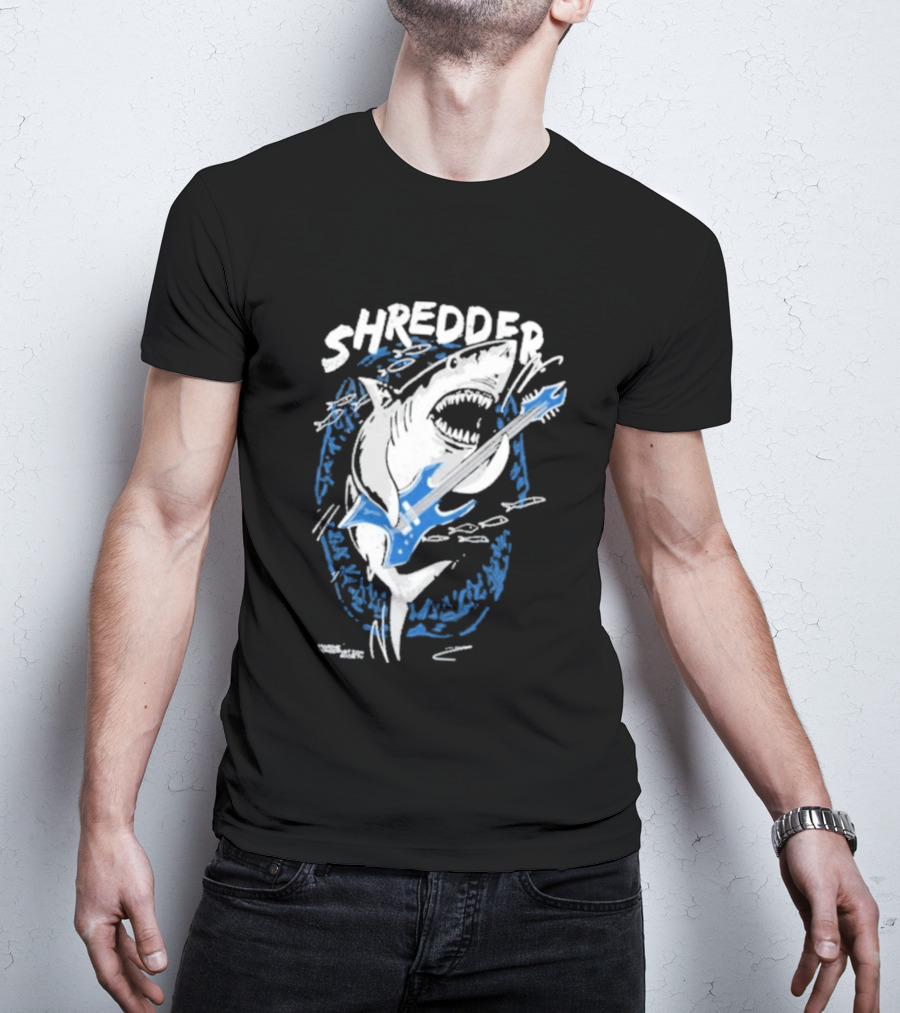 Shredder Shark With Electric Guitar T-Shirt