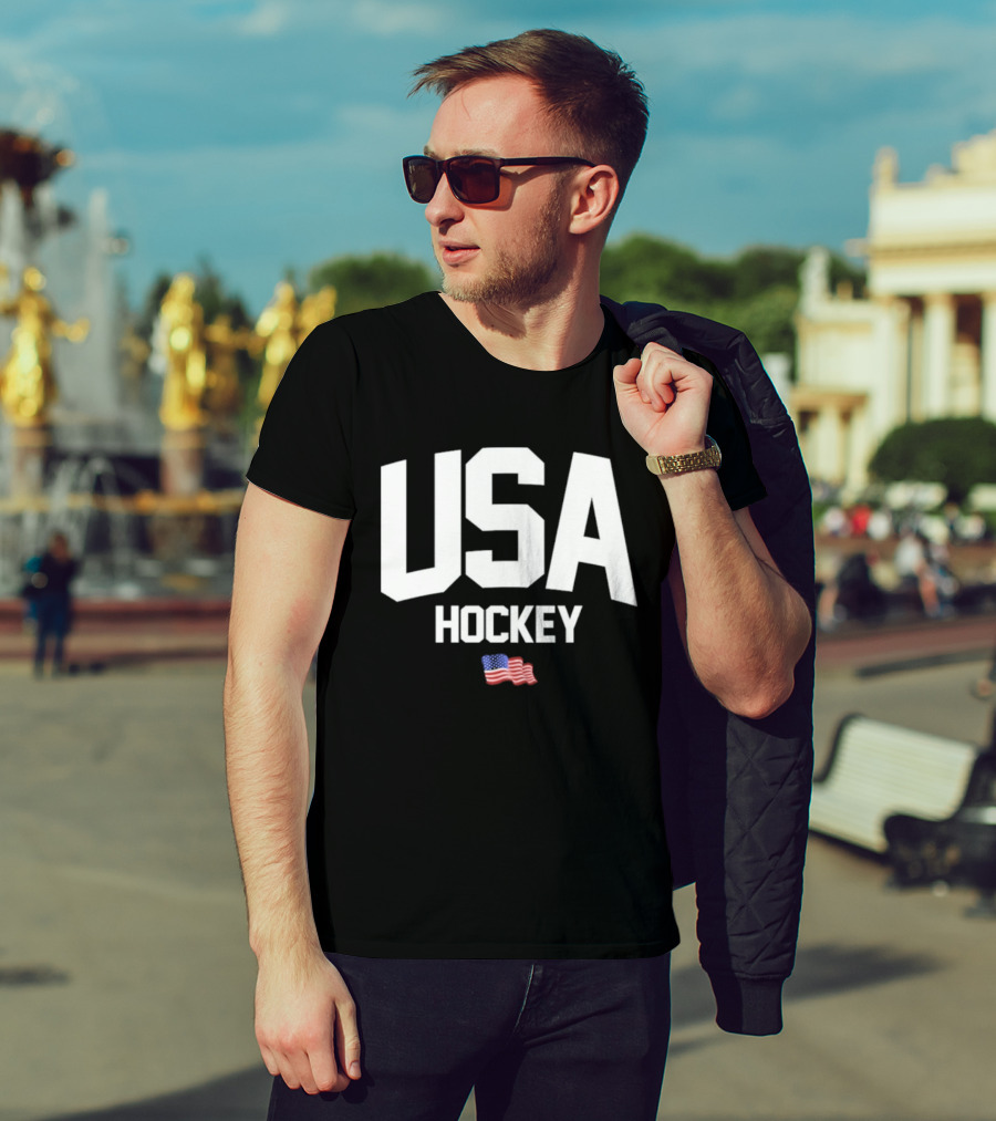 USA Hockey American Flag T-Shirt