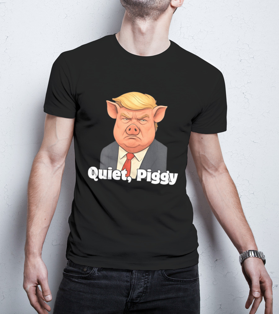 Quiet Piggy Suit Protest T-Shirt