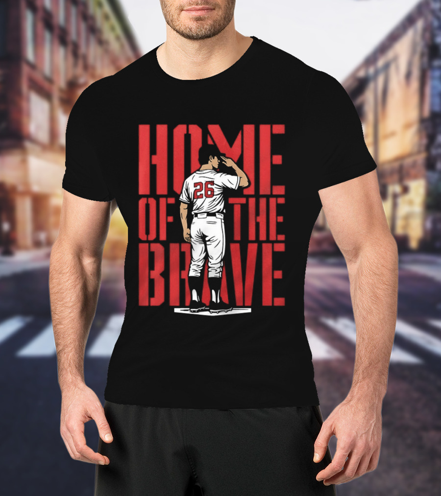 Raisel Iglesias 26 Home Of The Brave Baseball T-Shirt