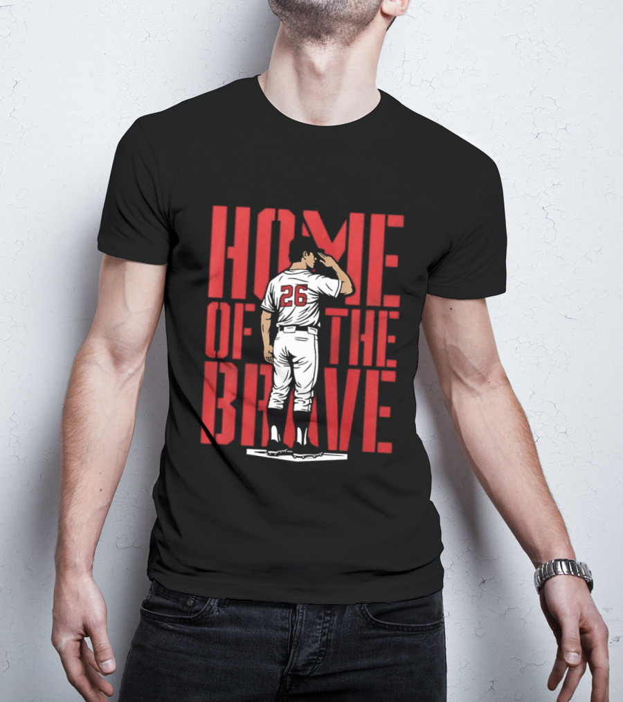 Raisel Iglesias 26 Home Of The Brave Baseball T-Shirt