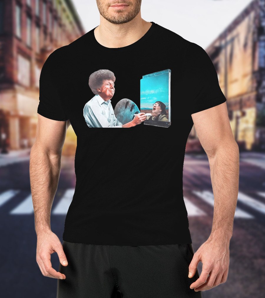 Donald Trump Bob Ross Painting Parody Humor Political T-Shirt