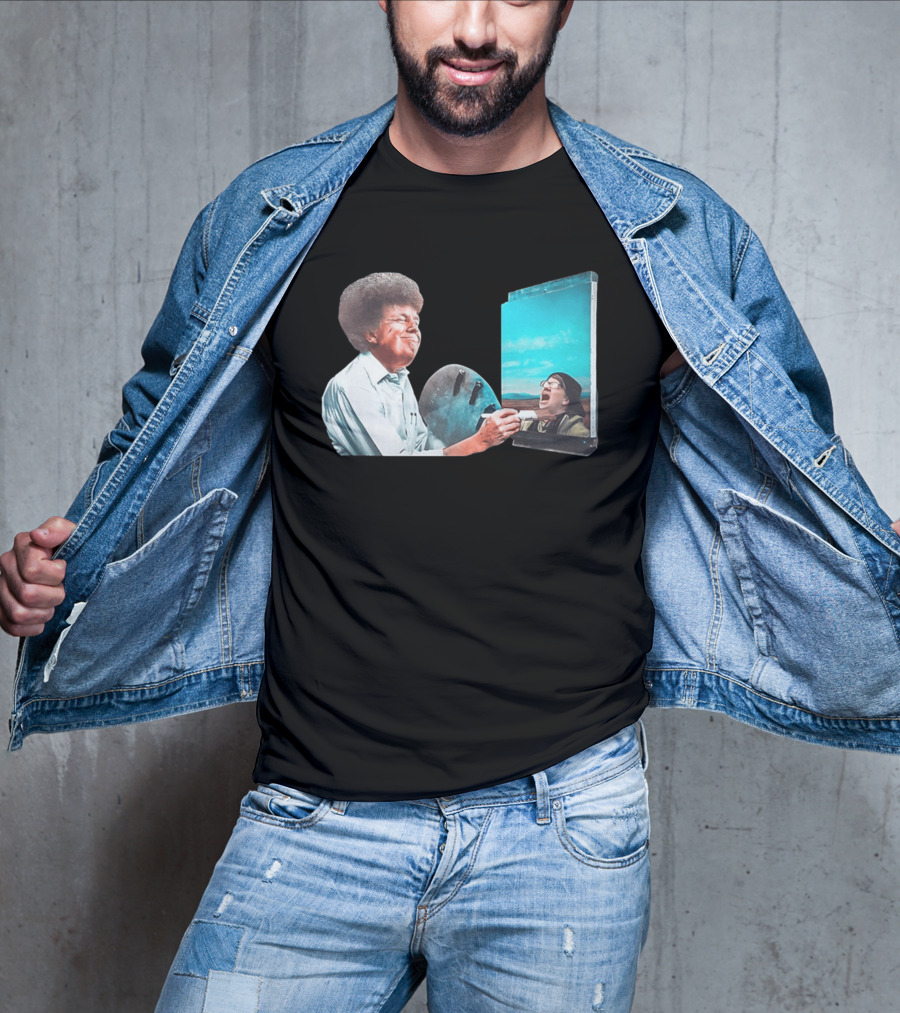 Donald Trump Bob Ross Painting Parody Humor Political T-Shirt