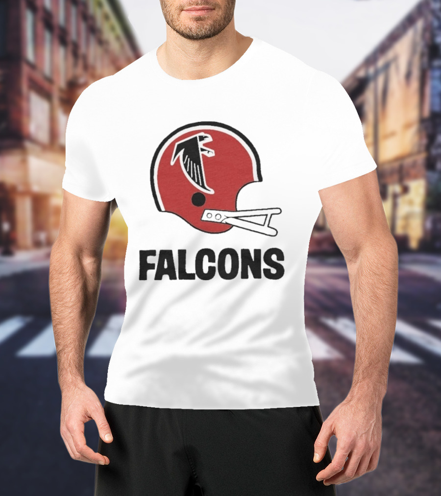Atlanta Falcons Big Helmet Red Falcon T-Shirt