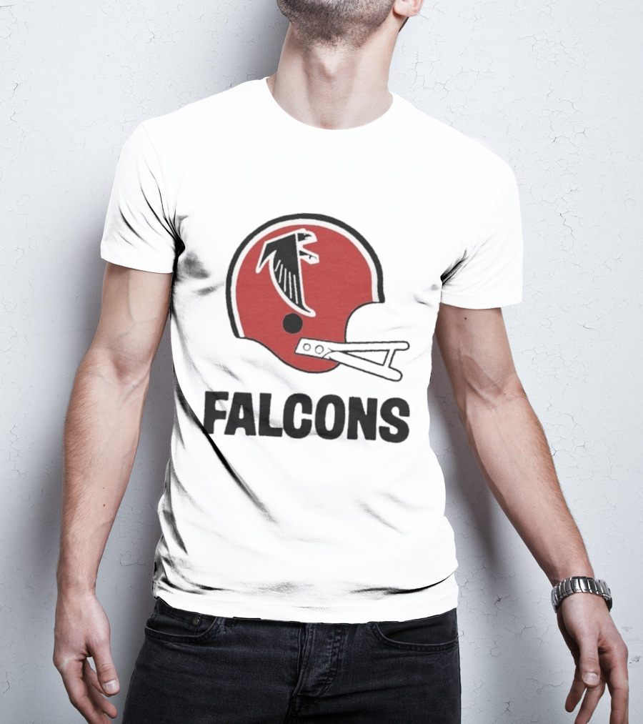 Atlanta Falcons Big Helmet Red Falcon T-Shirt