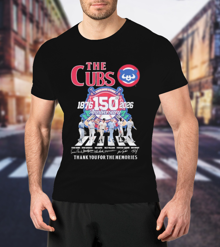 The Cubs 150th Anniversary 1876 2026 Thank You For The Memories Chicago Cubs Signatures T-Shirt