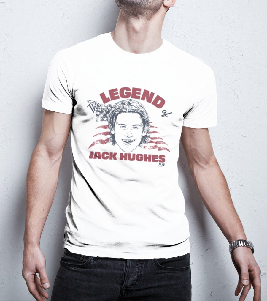 The Legend Of Jack Hughes American Flag T-Shirt