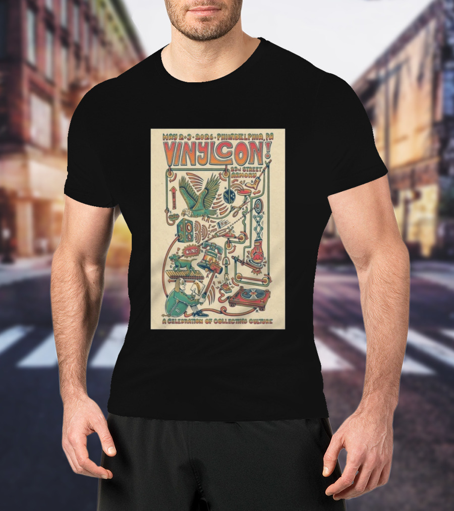 VINYLCON! Philadelphia PA 2026 23rd Street Armory Collecting Culture Celebration T-Shirt