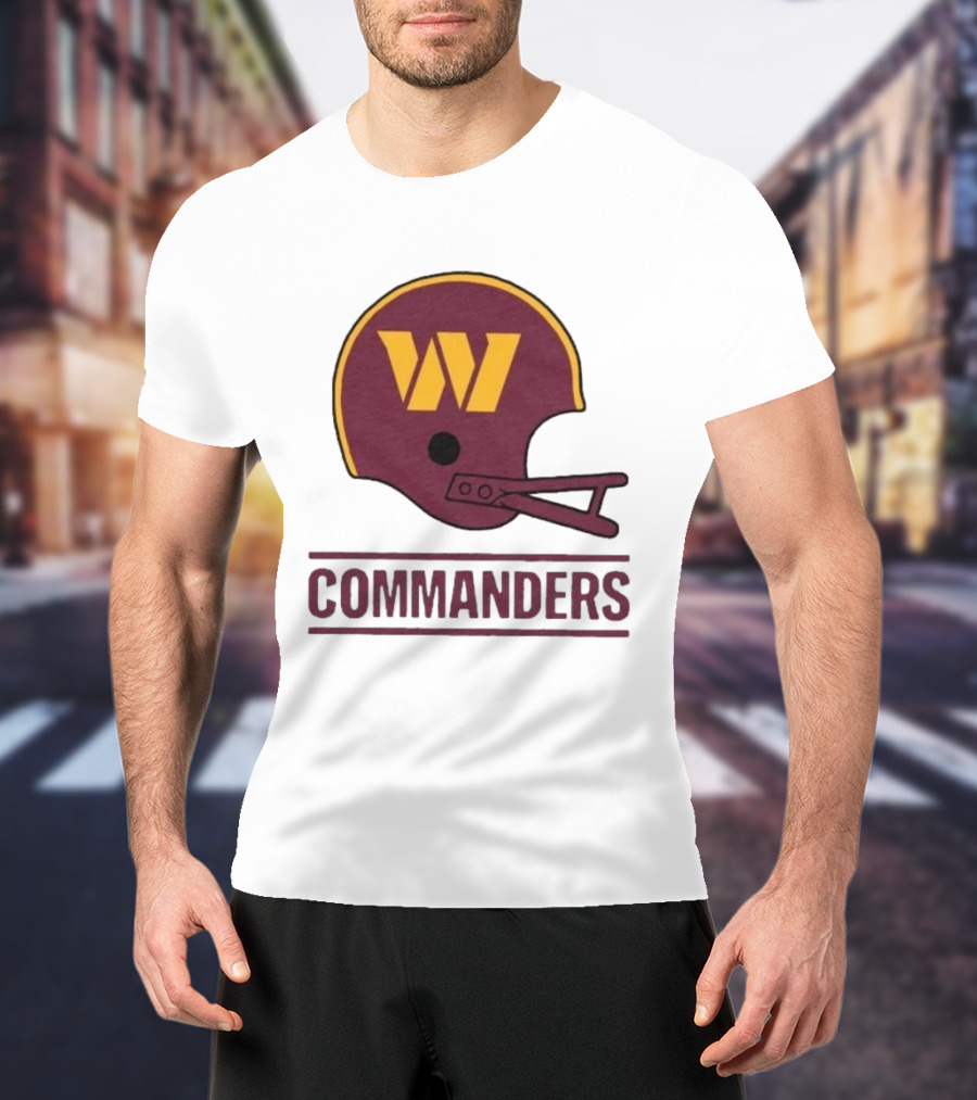 Washington Commanders Big W Helmet Football Team Fan Gear T-Shirt
