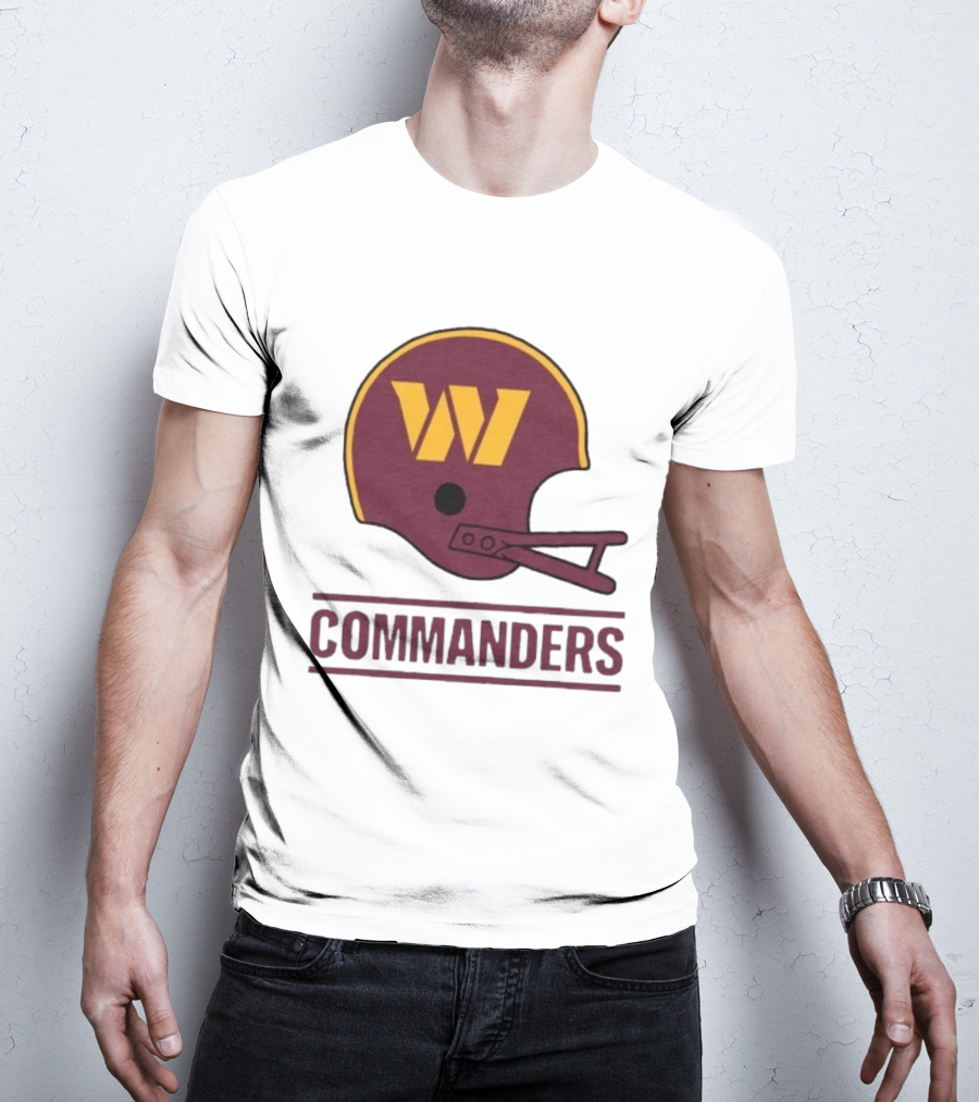 Washington Commanders Big W Helmet Football Team Fan Gear T-Shirt