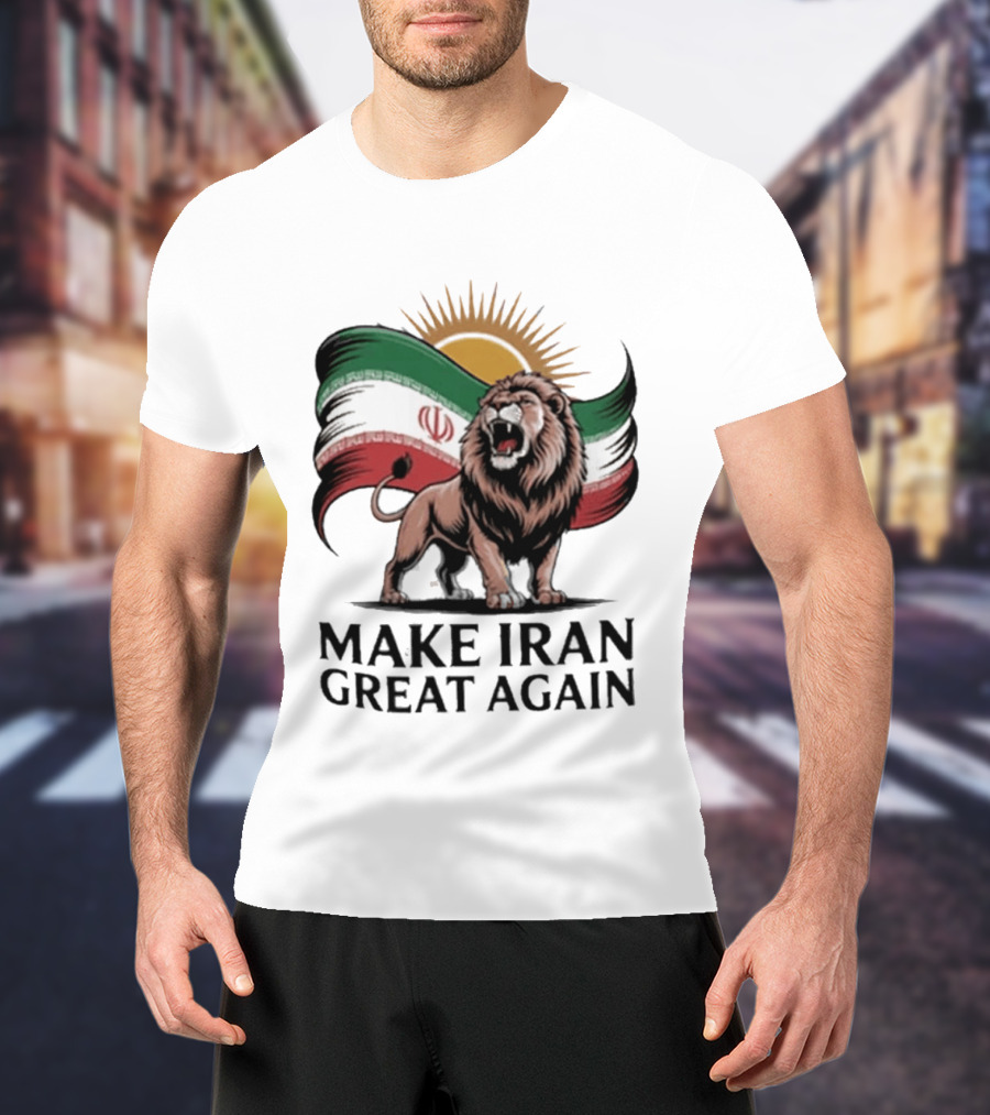 Make Iran Great Again Persian Lion Flag Sun T-Shirt