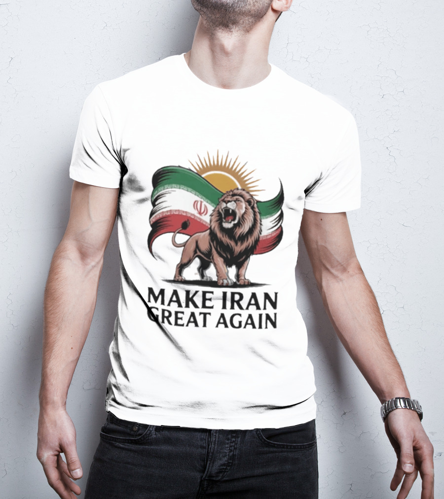 Make Iran Great Again Persian Lion Flag Sun T-Shirt