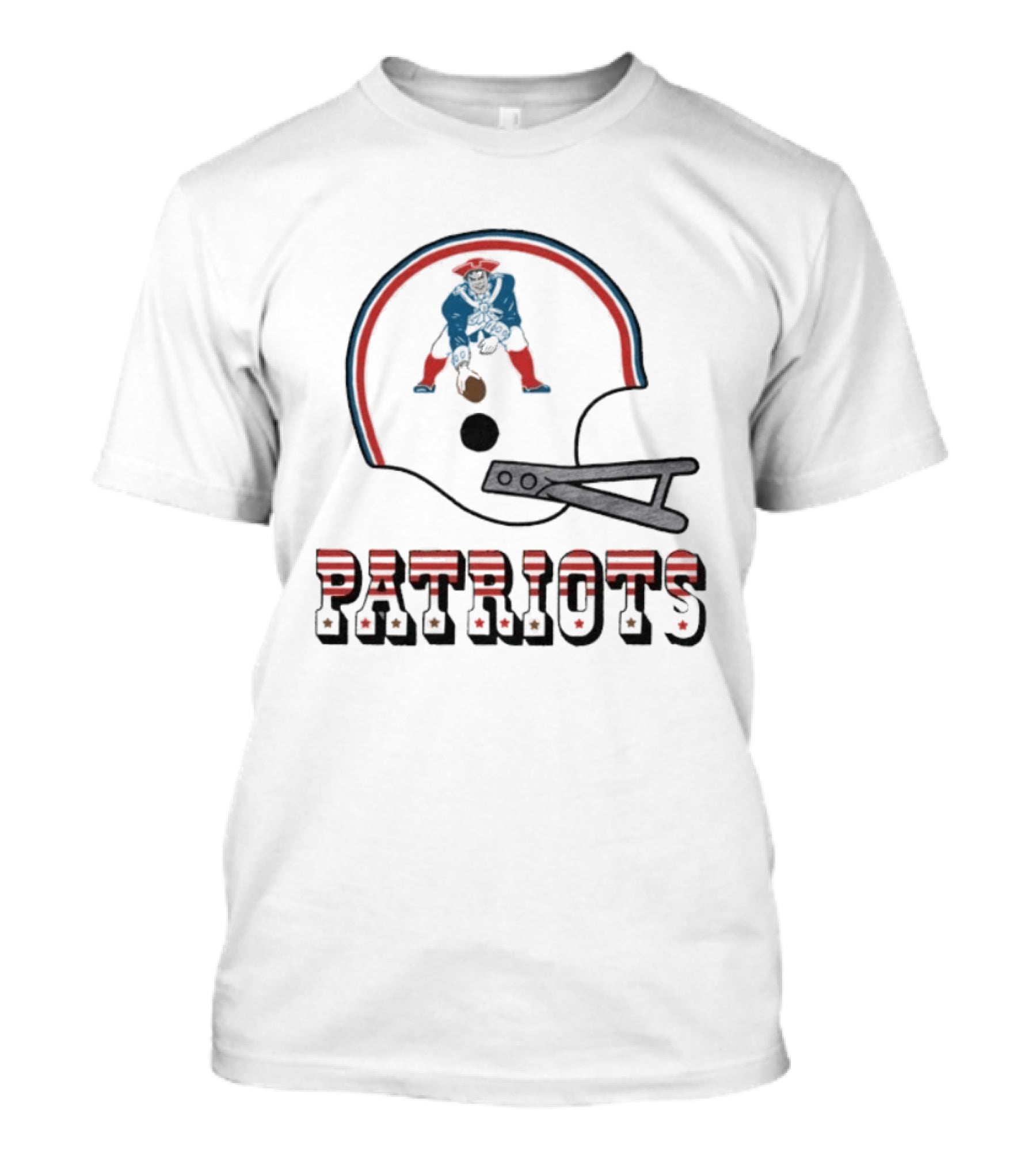New England Patriots Helmet Throwback T-Shirt