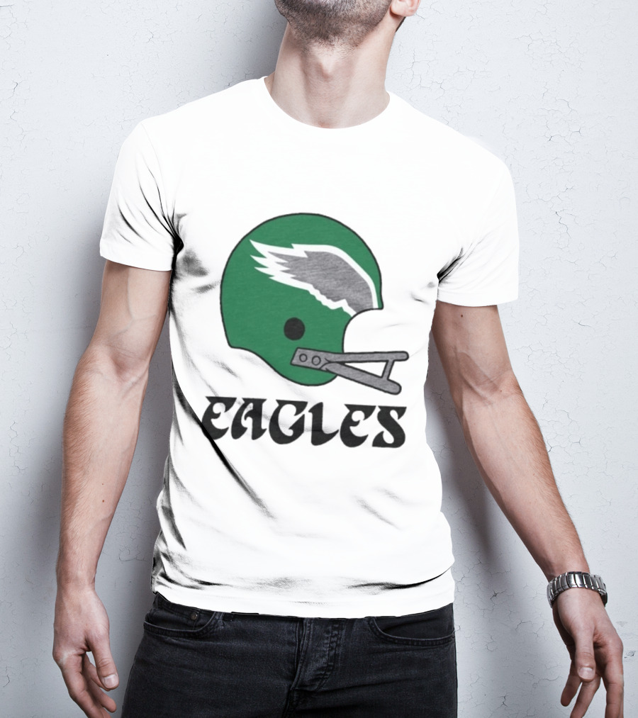 Philadelphia Eagles Helmet Green Wing T-Shirt