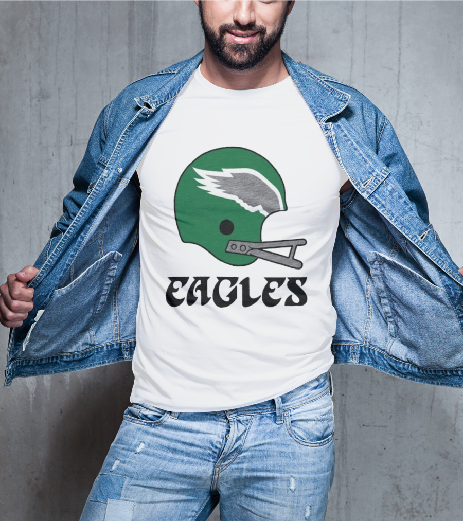 Philadelphia Eagles Helmet Green Wing T-Shirt