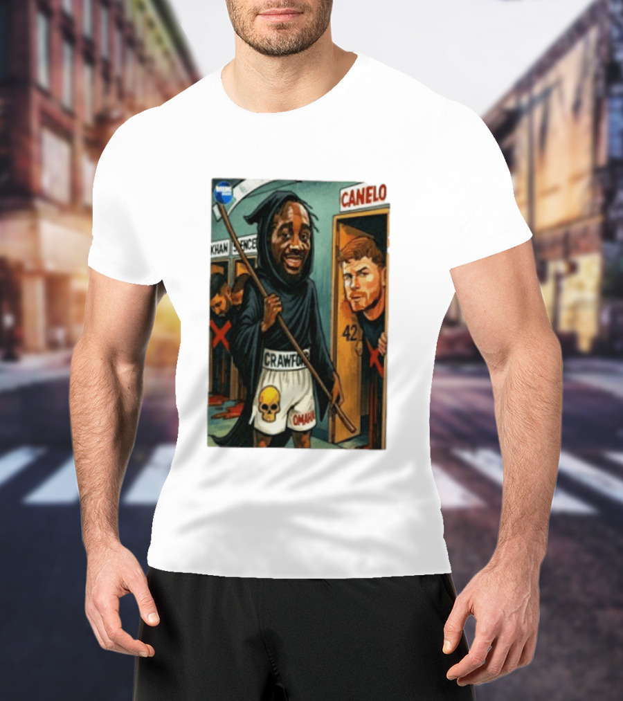 Crawford Grim Reaper Omaha With Canelo Álvarez And Khan Spence T-Shirt