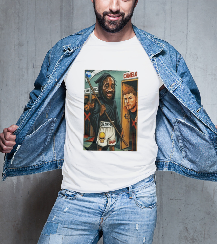 Crawford Grim Reaper Omaha With Canelo Álvarez And Khan Spence T-Shirt
