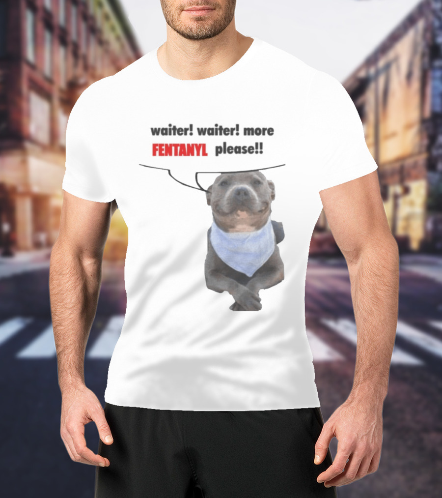 Waiter Waiter More Fentanyl Meme Dog Funny Please T-Shirt