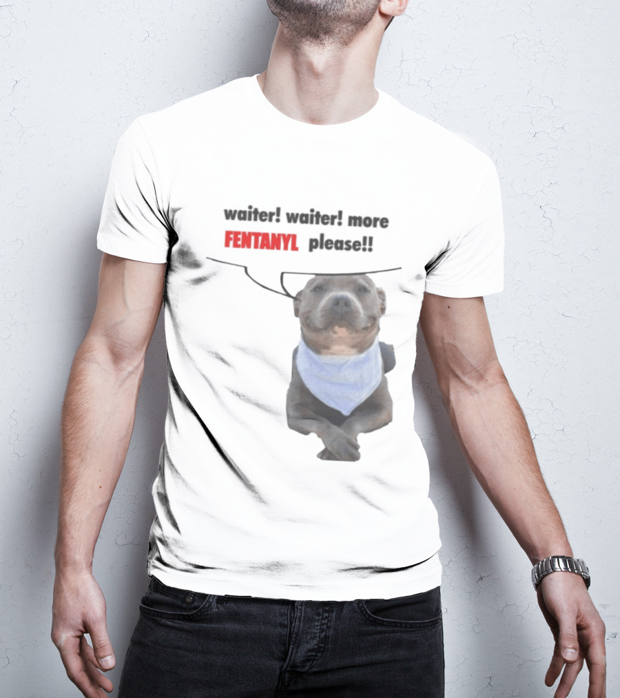 Waiter Waiter More Fentanyl Meme Dog Funny Please T-Shirt